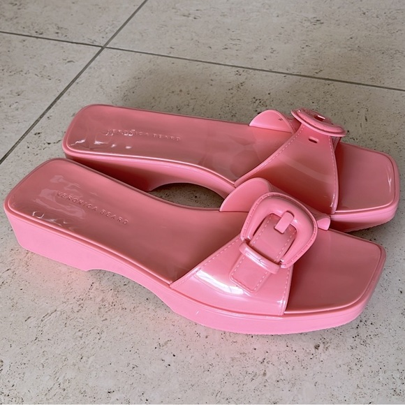 Veronica Beard pink slide sandals - Picture 3 of 14